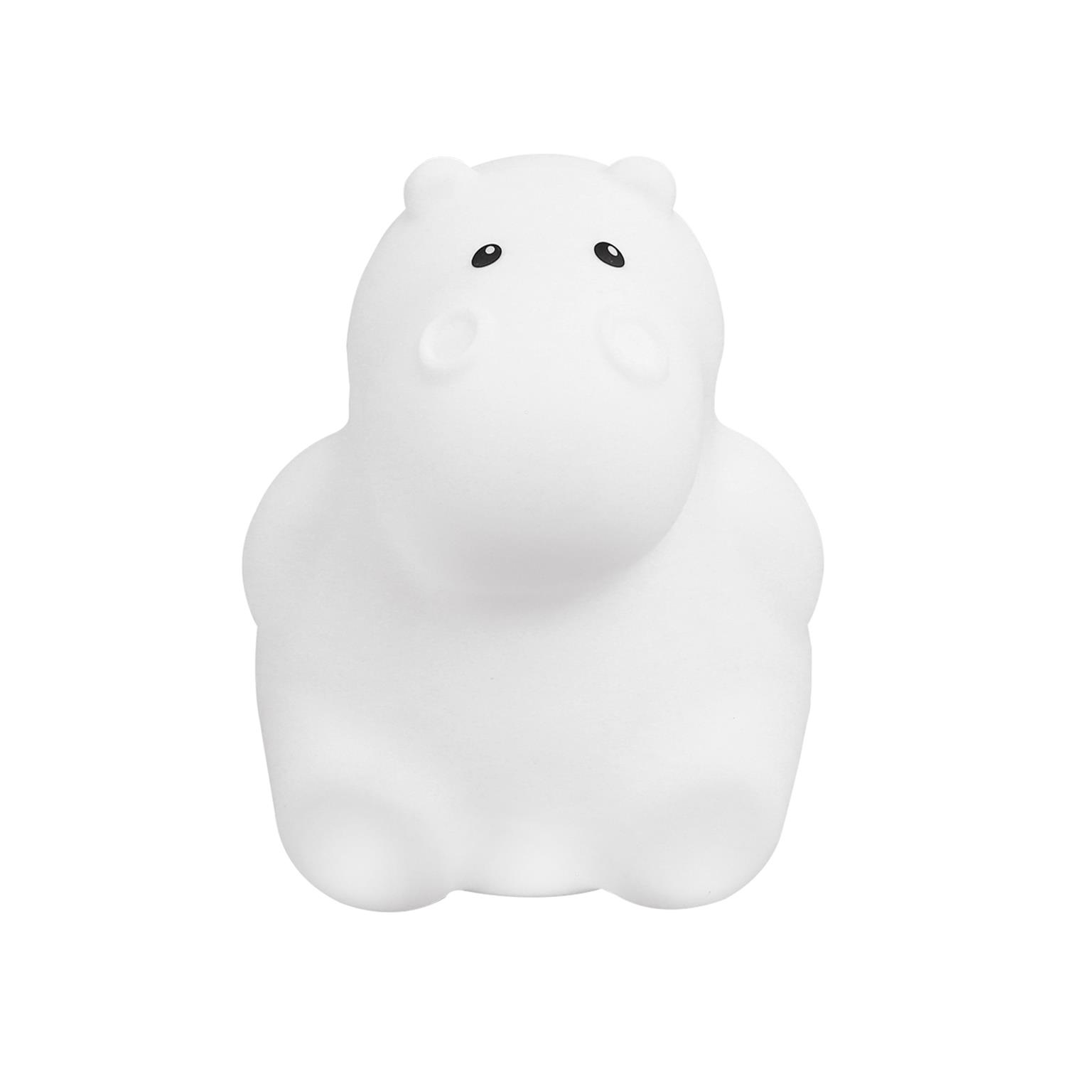 Veilleuse silicone Bluetooth Hippo BLANC Trois Kilos Sept