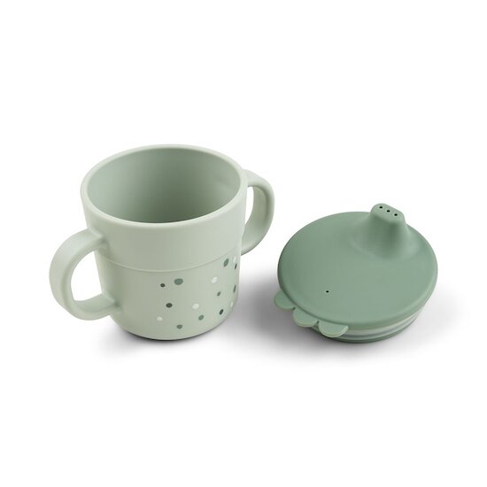 Done by Deer Tasse d'apprentissage happy dots Foodie Vert 215 ml