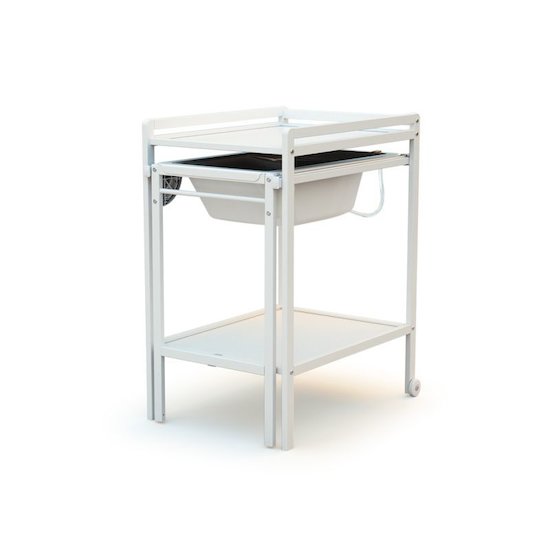 AT4 Table à langer avec baignoire Essentiel Blanc  AT4 Table à langer avec baignoire Essentiel Blanc