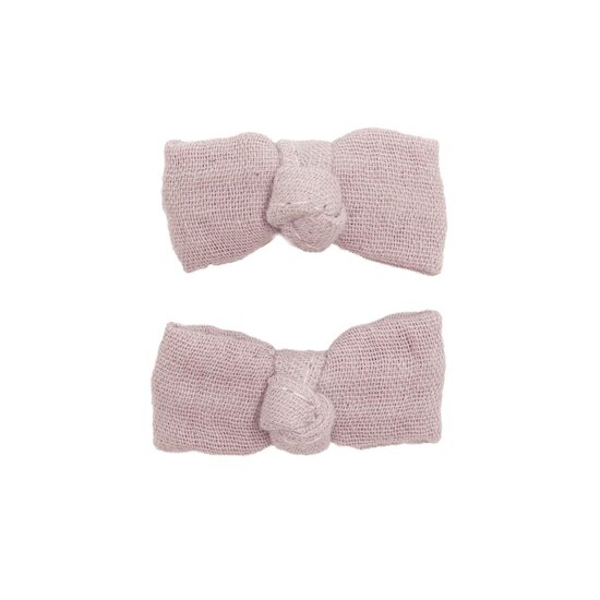 BB&Co Lot 2 barrettes gaze de coton Pétale 