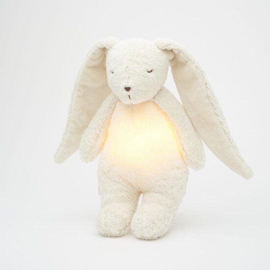 Moonie Peluche lapin nature bio avec sons & lumières Blanc Polaire  Moonie Peluche lapin nature bio avec sons & lumières Blanc Polaire