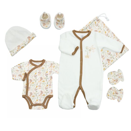 Trois Kilos Sept Kit Naissance Savane - 6 Pcs 0M Beige / Camel 0M