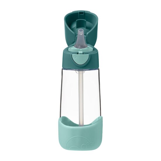 B.Box For Kids Gourde en plastique Tritan avec paille Emerald Forest 450 ml B.Box For Kids Gourde en plastique Tritan avec paille Emerald Forest 450 ml