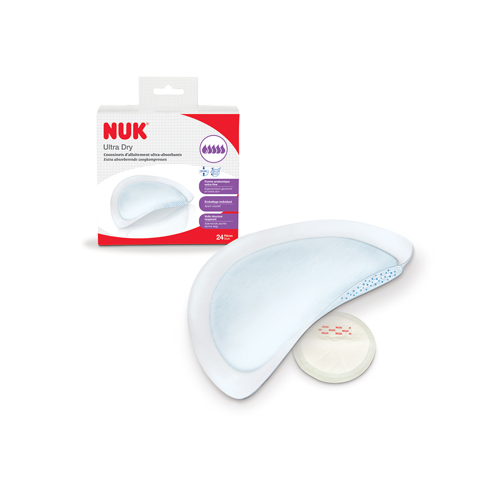 24 coussinets d'allaitement ultra-absorbants BLANC Nuk