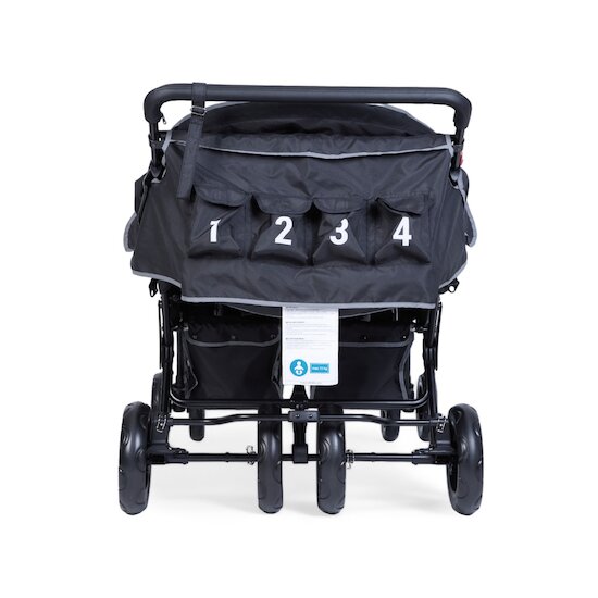 Childhome Poussette 4 enfants Quadruple Autobrake Black  Childhome Poussette 4 enfants Quadruple Autobrake Black