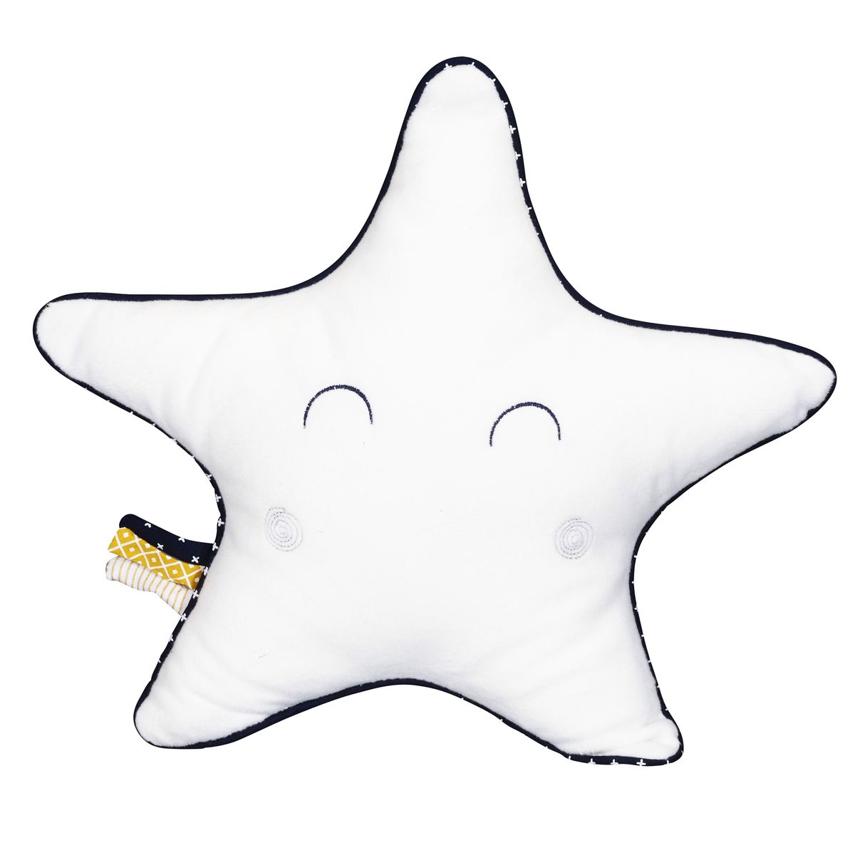 Coussin etoile Hello BLANC Sauthon