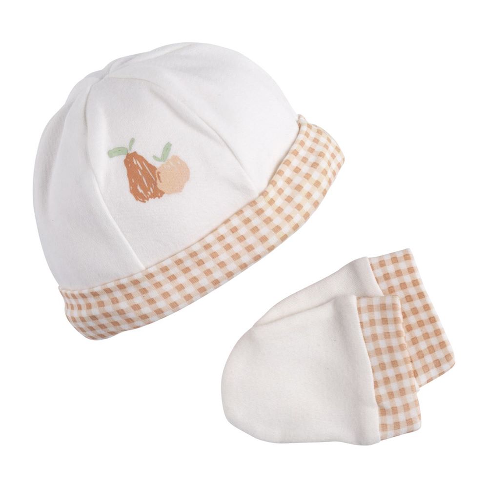 Bonnet et moufles Botanica BEIGE Sauthon