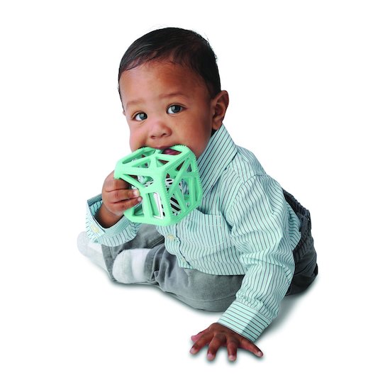 Malarkey kids Hochet cube de dentition Vert Clair  Malarkey kids Hochet cube de dentition Vert Clair