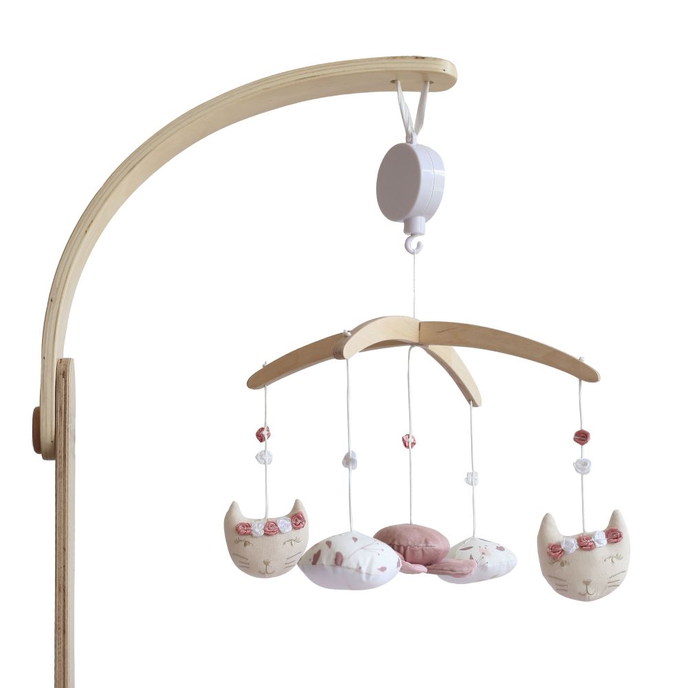 Trois Kilos Sept - Mobile musical en bois rose et lili MULTICOLORE Trois Kilos Sept