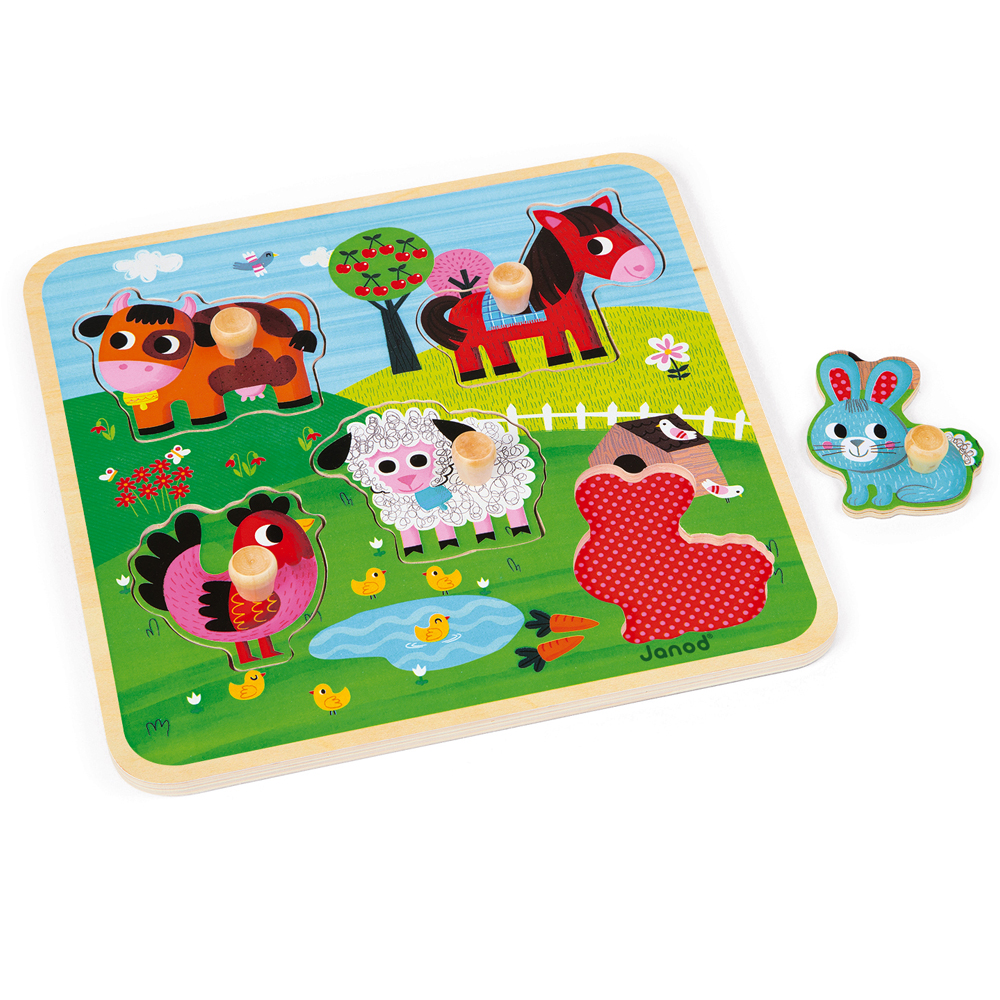 Puzzle Ferme du bonheur MULTICOLORE Janod