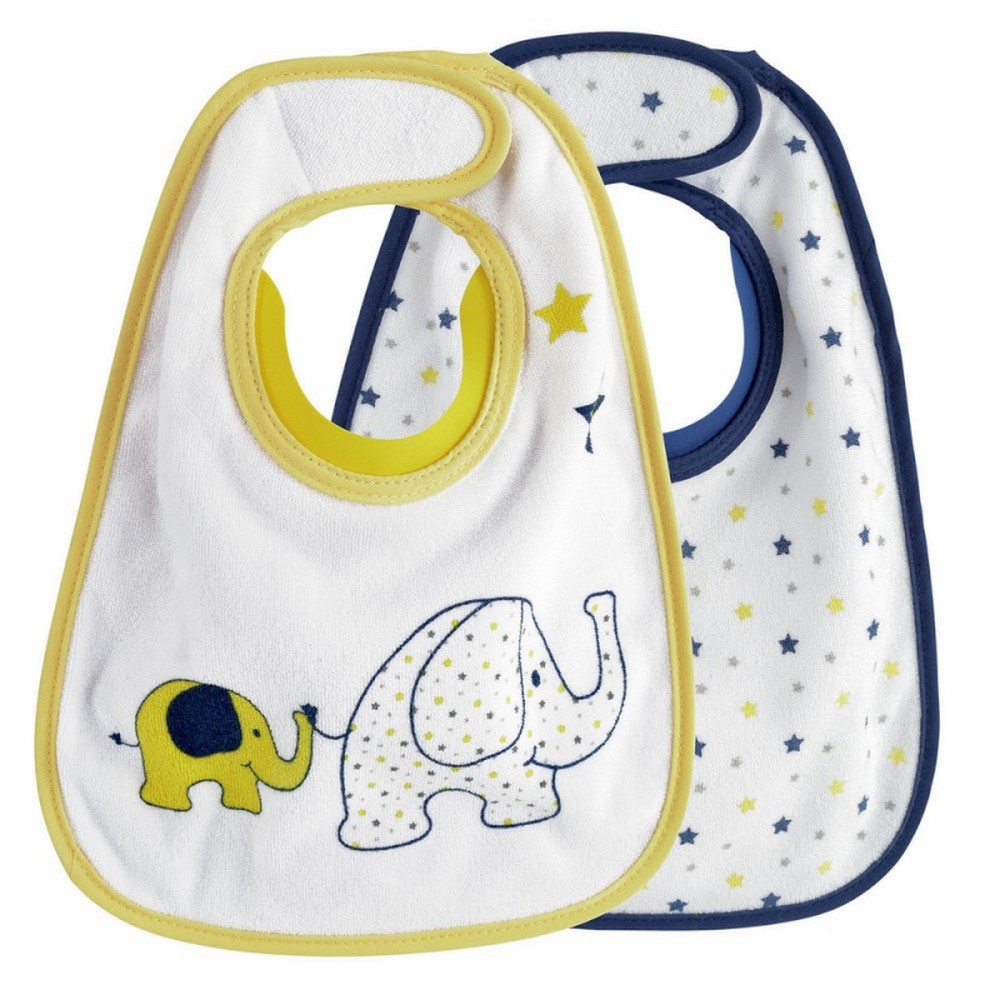 2 bavoirs Bib Up BLEU Trois Kilos Sept