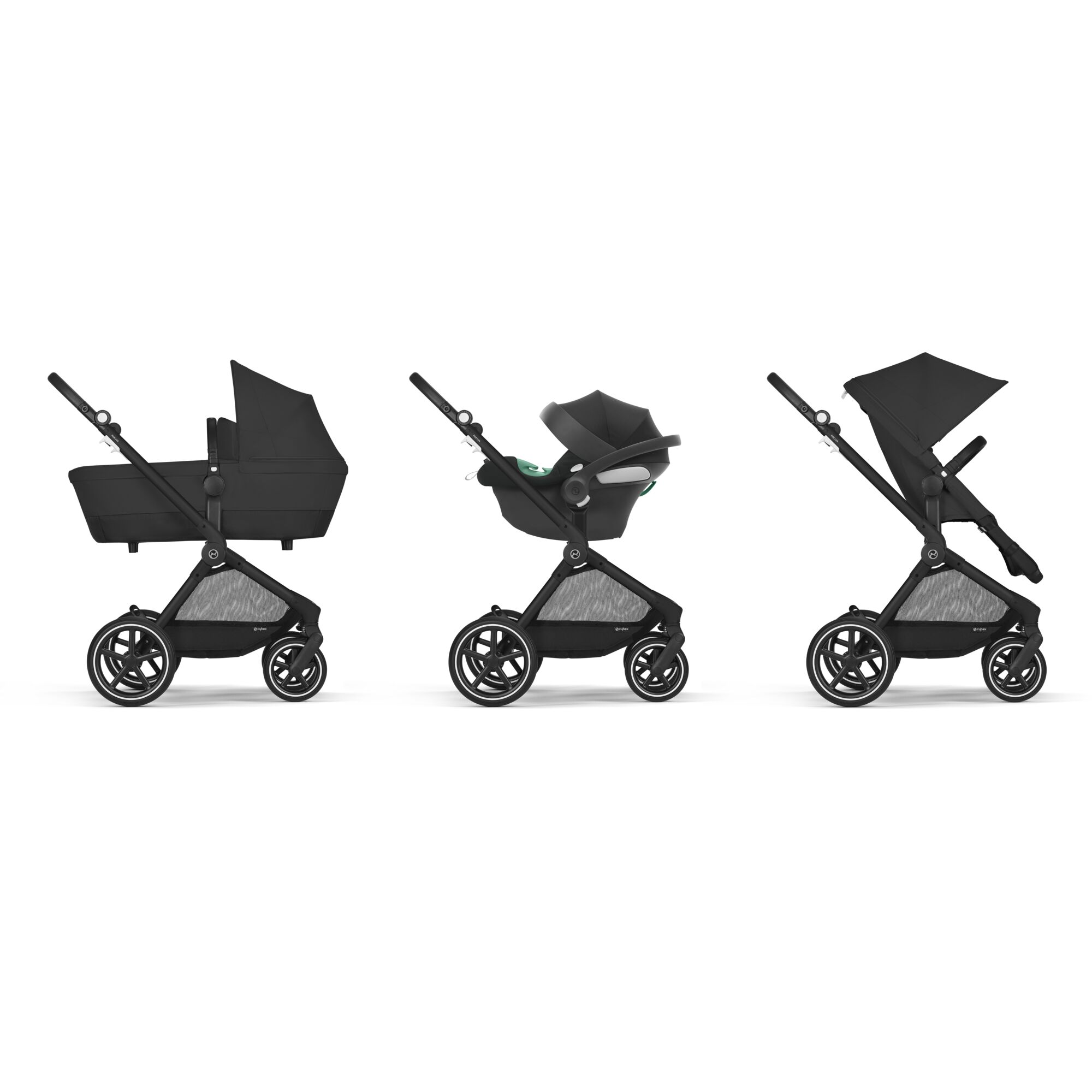 cybex GOLD Poussette trio combinée 3en1 Eos Basic Black Lava Grey