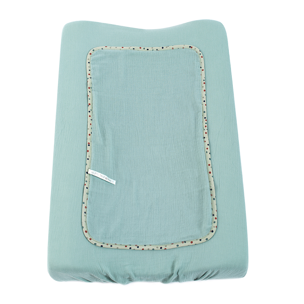 Housse matelas à langer Les Jolis trop beaux BLEU Moulin Roty