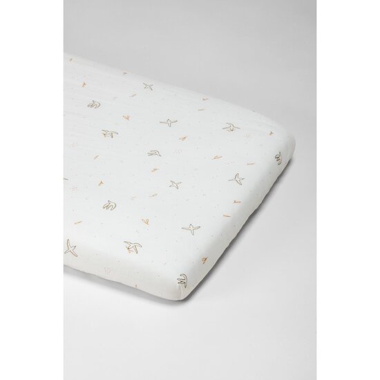 Kadolis Drap housse Coton Bio berceau L'envolée Multicolore 50x83 cm