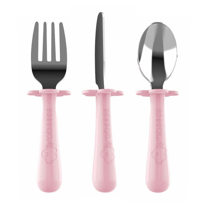 3 couverts en inox pour enfants ROSE Grabease