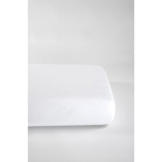 Kadolis Drap housse en coton bio pour lit bébé Blanc 60x120 cm