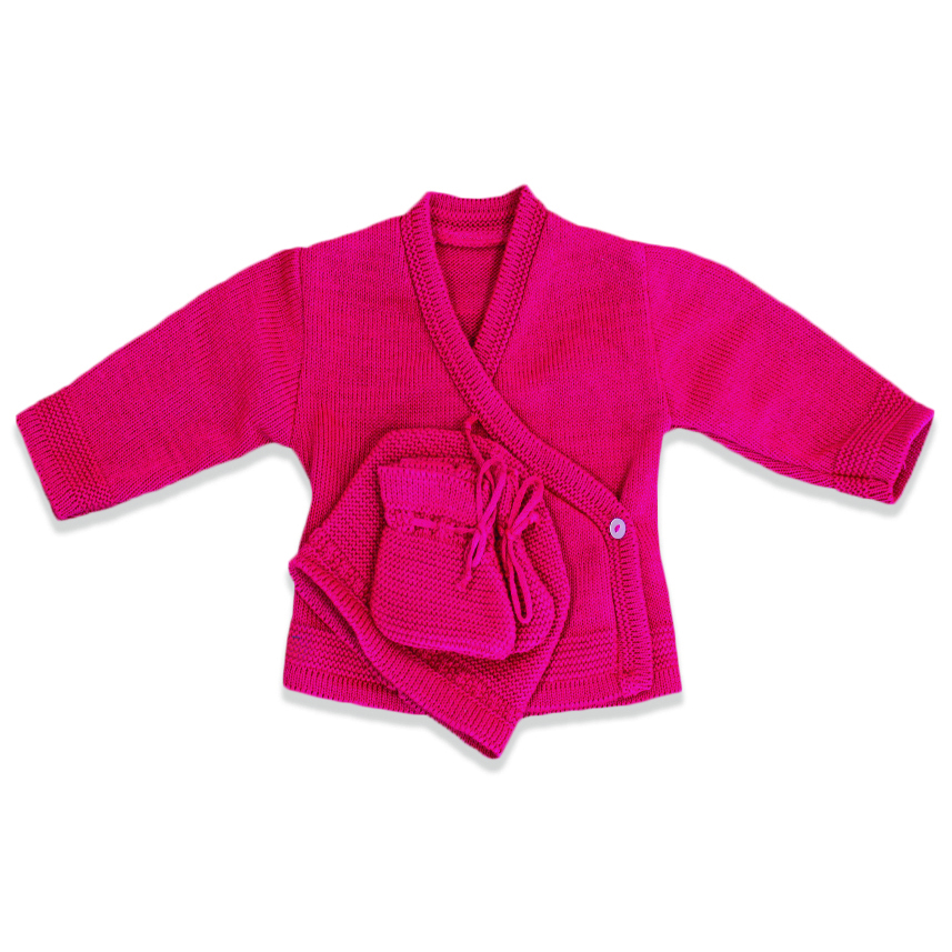 Les Chatounets - Brassière + Bonnet + Chaussons Flora ROSE Les Chatounets