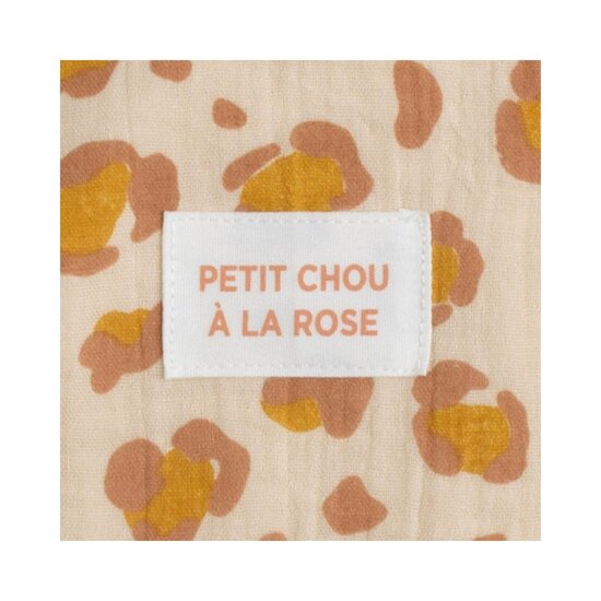 Sauthon Cape de Bain Plus Gant Petit Chou Ecru/Caramel/Vieux Rose 