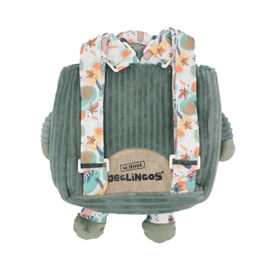 Les Déglingos Sac à dos velours Chillos le paresseux Vert 