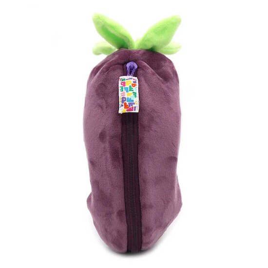 Les Déglingos Peluche éléphant et aubergine veggies Flipetz Gris 