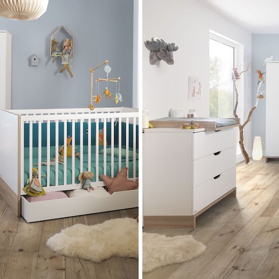 Galipette Chambre Duo Lilo : lit 70x140, commode  