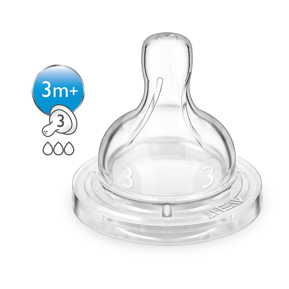 2 Tétines Classic Plus BLANC Philips Avent