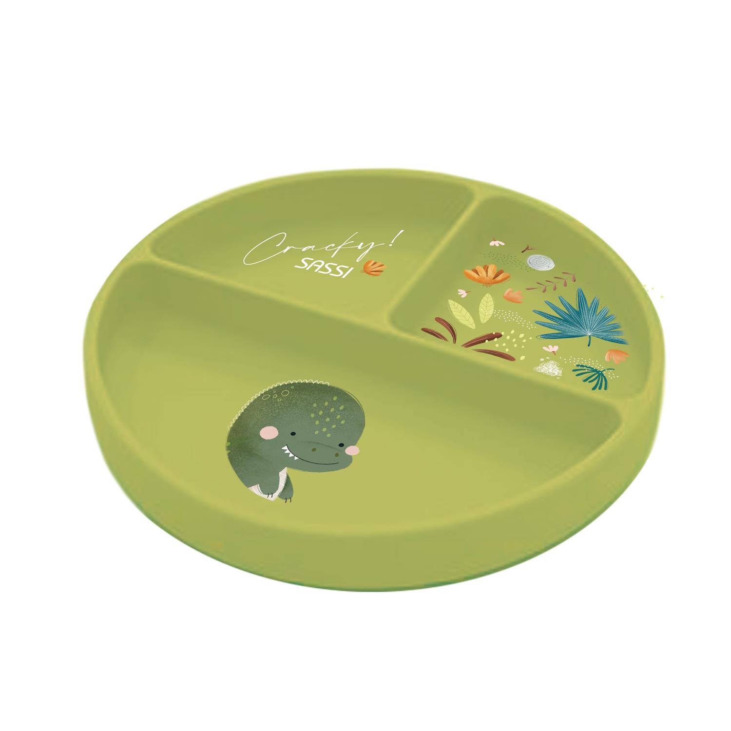 Sassi Junior - Assiette silicone VERT Sassi Junior