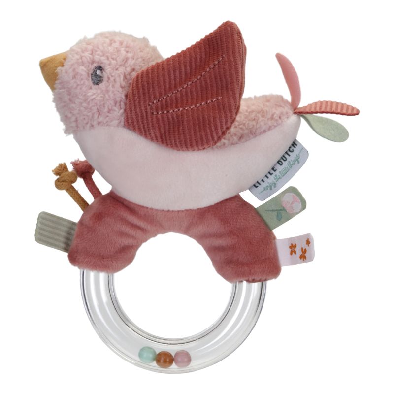 LITTLE DUTCH - Hochet anneau Oiseau ROSE Little Dutch