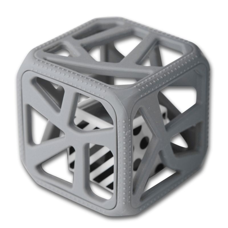 Hochet cube de dentition facile à agripper GRIS Malarkey kids