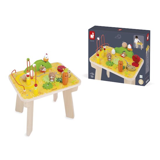 Janod Table d'activités Ferme Multicolore  Janod Table d'activités Ferme Multicolore