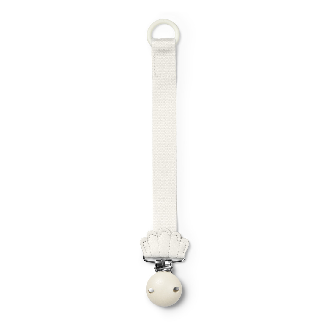 Attache-tétine en bois BLANC Elodie Détails