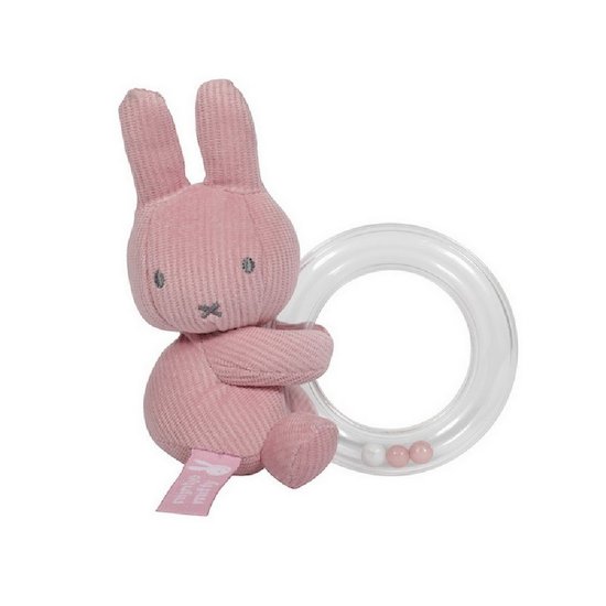 Pioupiou & Merveilles Hochet Miffy - Velours côtelé Rose 