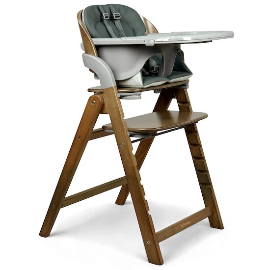 Renolux Chaise haute design pliante en bois Meridio Pecan Graphite  Renolux Chaise haute design pliante en bois Meridio Pecan Graphite