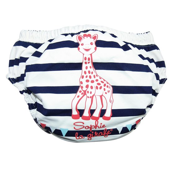Les Petits Protégés Maillot de bain couche Sophie en croisière Marine-Blanc 3 mois