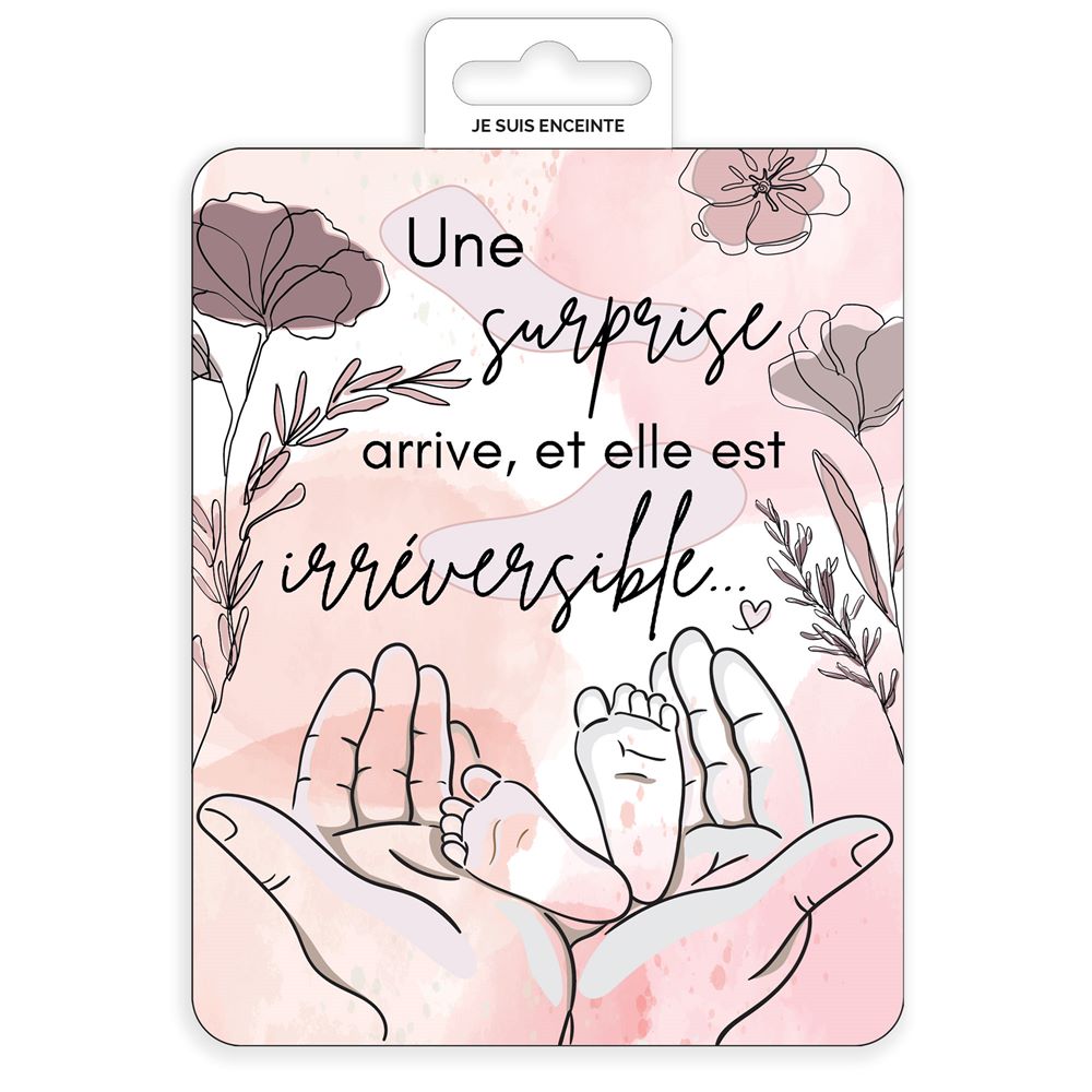 Carte à gratter annonce « Annonce grossesse » ROSE Irréversible Bijoux