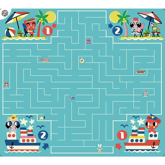 Auzou 20 petits jeux - En voyage ! Multicolore 