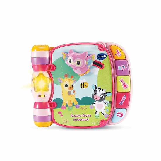 Vtech Baby Super livre enchanté des baby loulous rose 