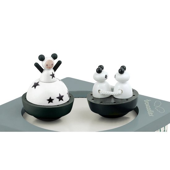 Trousselier Boîte à musique magnétique Bois Fille & Panda   Trousselier Boîte à musique magnétique Bois Fille & Panda