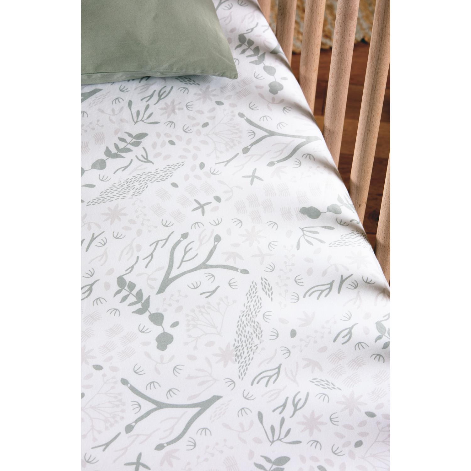 Kadolis - Drap housse Coton Bio pour Lit bébé Yukari Douceur VERT Kadolis