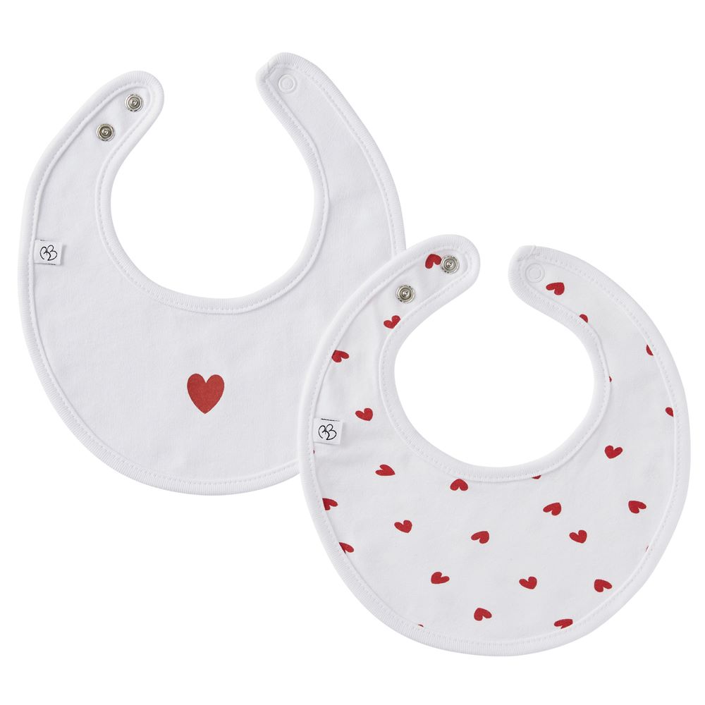 BB & Co - Lot de 2 Bavoirs naissance ROUGE BB&Co