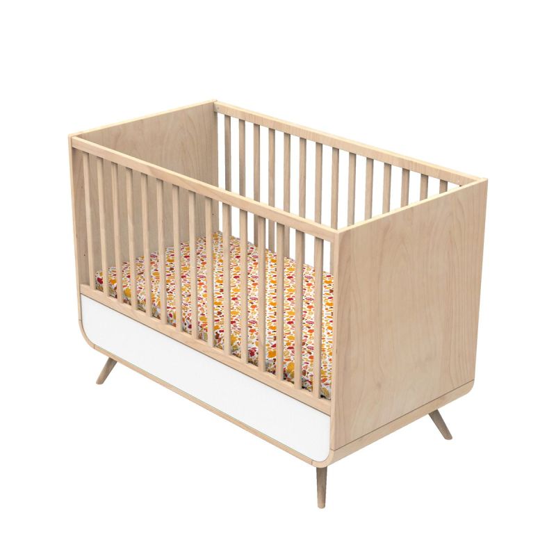 Little big bed pieds bois Bambin BLANC Sauthon Original