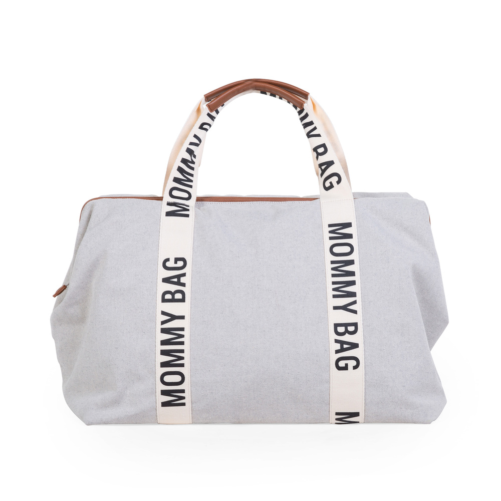 Childhome - Sac à langer Mommy bag signature toile BLANC Childhome