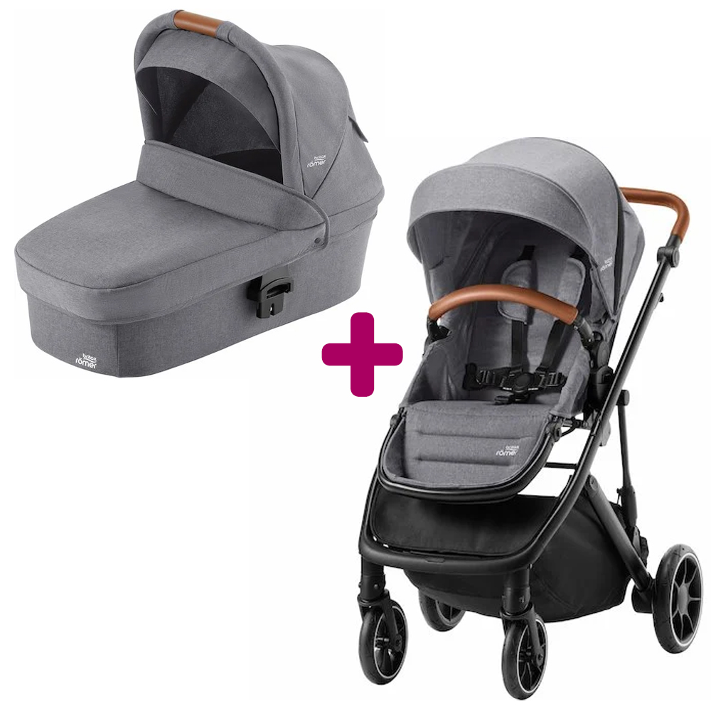 Pack Poussette Duo Strider M Elephant Grey + Nacelle Strider M Elephant Grey Britax Römer
