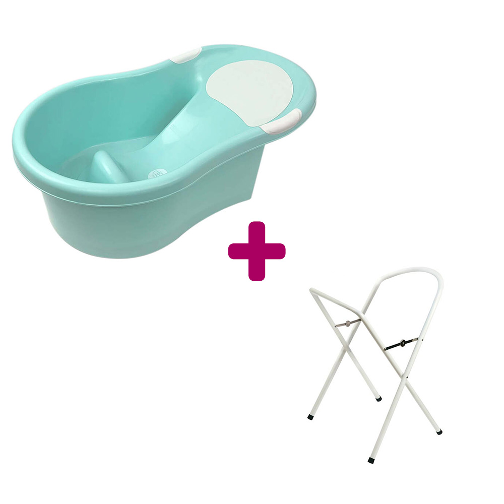 dBb Remond - Pack Baignoire avec transat mint + petit support de baignoire blanc avec tuyau  dBb Remond