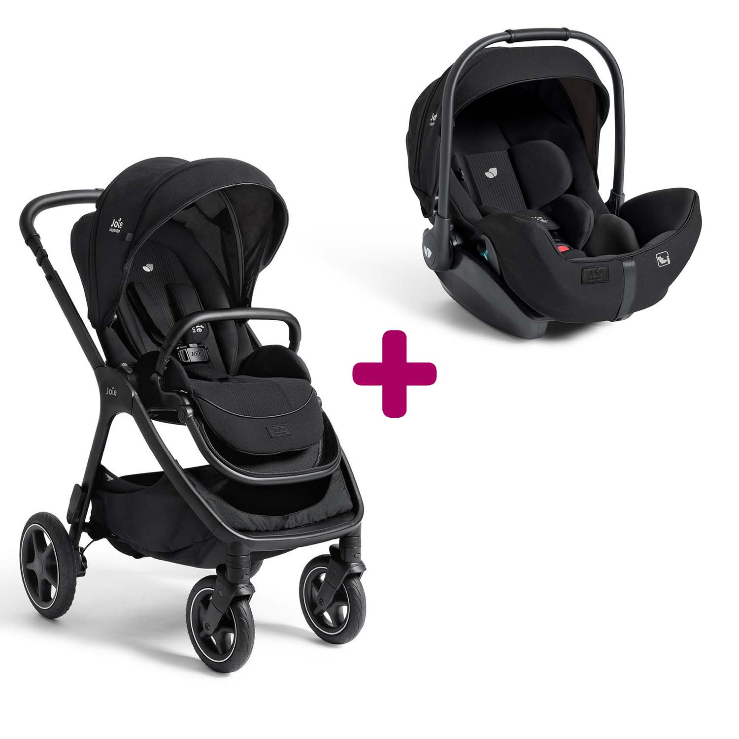 Pack poussette duo Finiti Eclipse + coque I-Level Pro Eclipse Joie