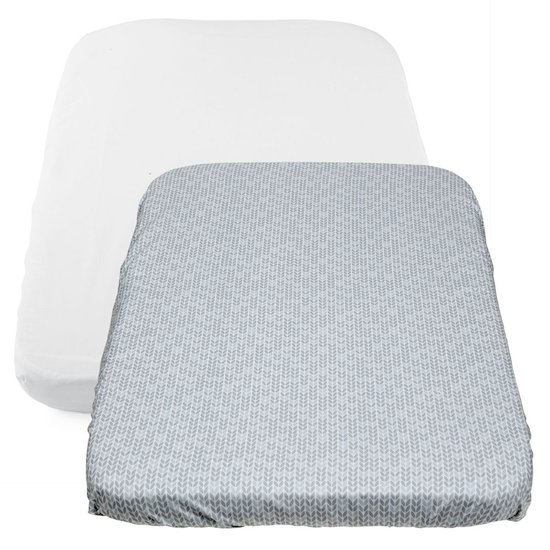 Chicco 2 draps housse pour berceau cododo Next2Me Tricot 