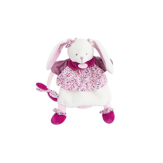 Doudou & Compagnie Marionnette Lapin Cerise Fuschia 28 cm