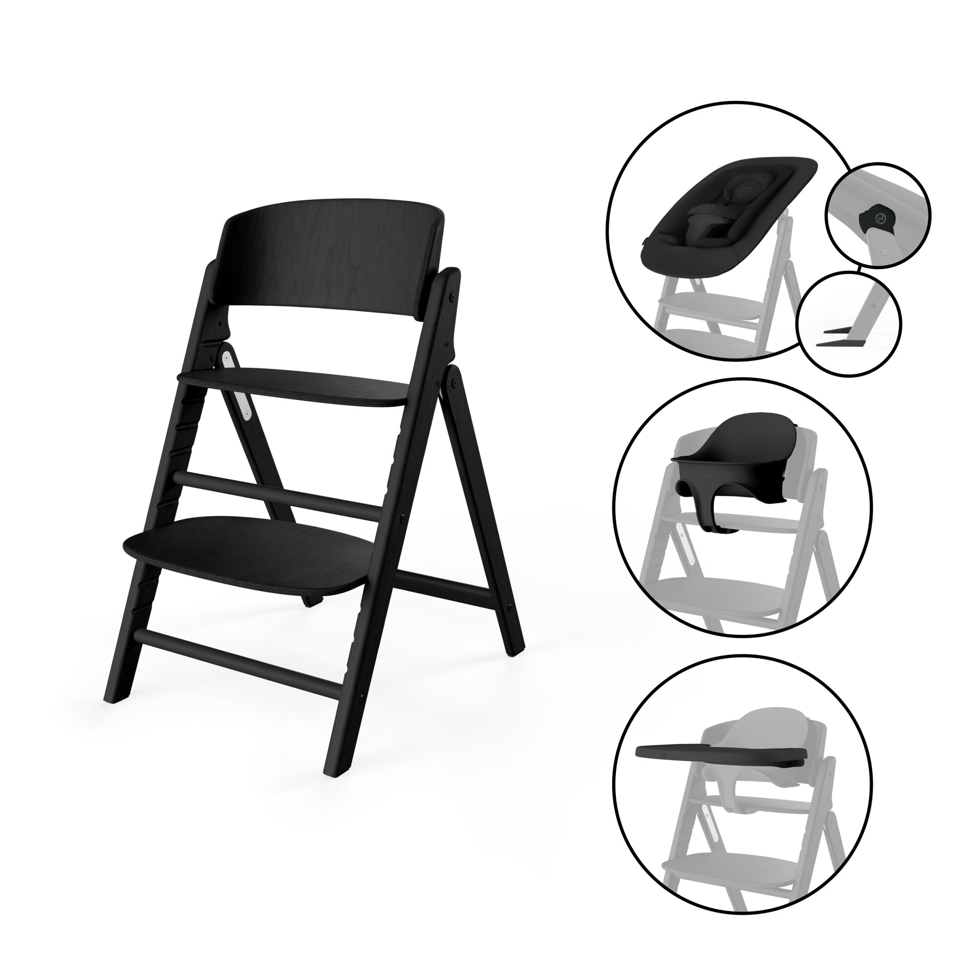 Cybex - Chaise Haute Click & Fold 4-en-1 NOIR Cybex