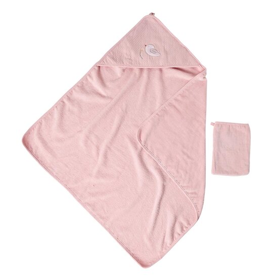 Nattou Cape de bain et gant de toilette Alice et Pomme Rose 