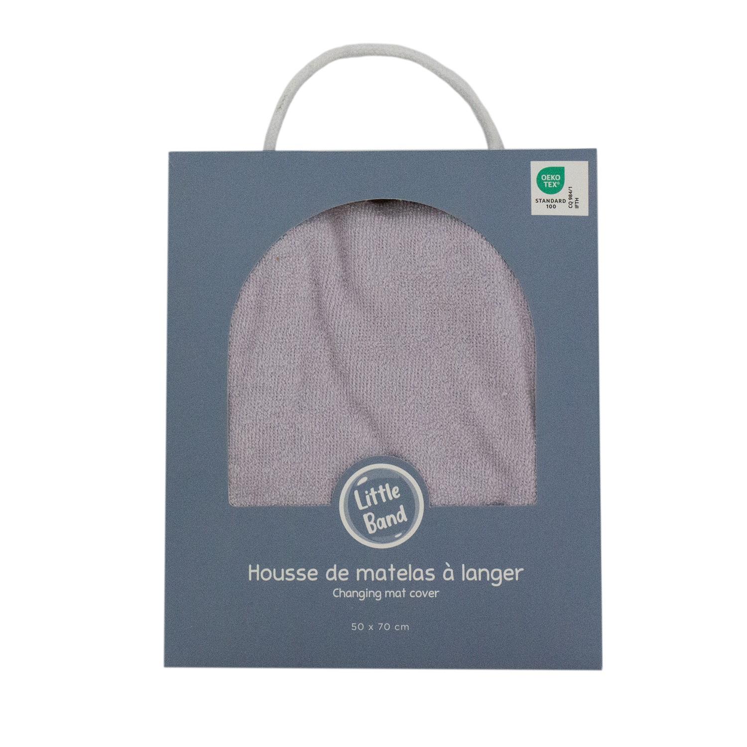 Housse de matelas à langer éponge VIOLET Little Band